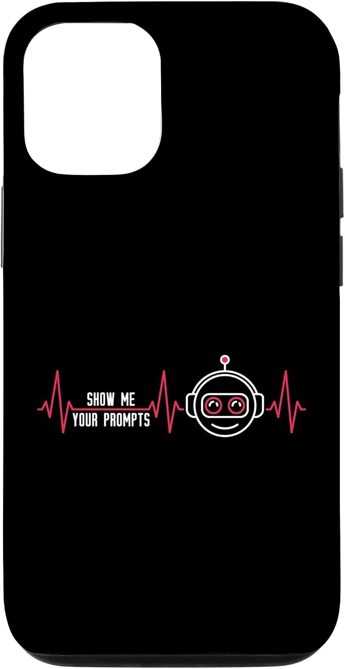 Show Me Your Prompts AI Artificial Intelligence Heartbeat Case for iPhone 12/12 Pro by Unknown