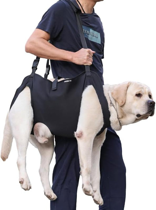 Dog Lift Harness,Full Body Dog Sling Carrier with Handle,Total Body Support for Dogs,Pet Dog Leg Support Sling Adjustable Retractable Breathable Lift Harness (XL) by XUANNIAO