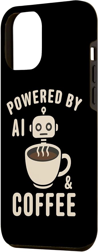 Powered by AI and Coffee Robot Case for iPhone 12 Pro Max - Image 2
