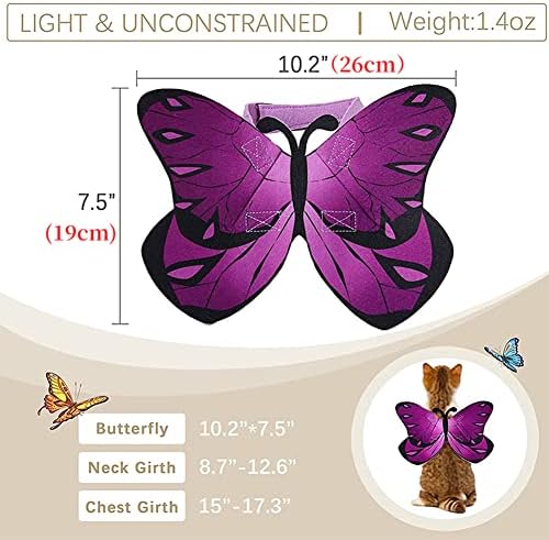 Pet Cat Bat Wings for Halloween Party Decoration, Puppy Collar Leads Cosplay Bat Costume,Cute Puppy Cat Dress Up Accessories - Image 3