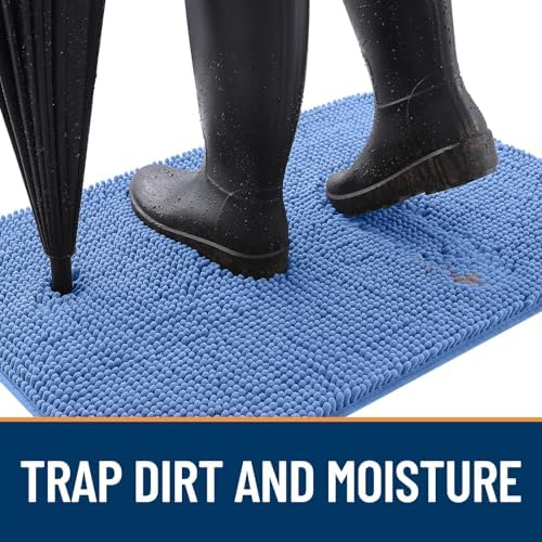 OLANLY Dog Door Mat for Muddy Paws 70x35, Super Absorbent Chenille Mud Mat - Image 2