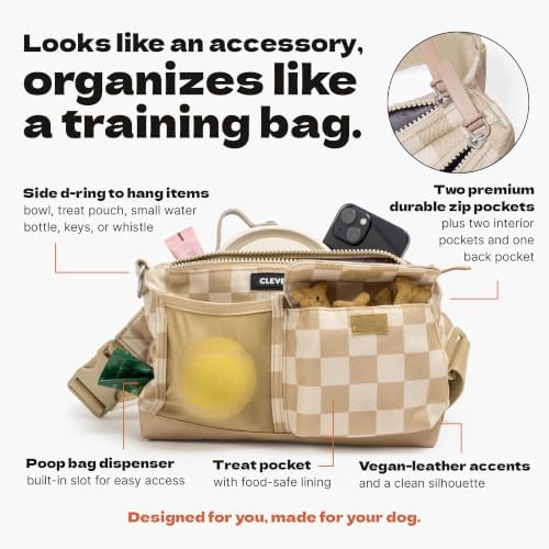 Cleverpup Walk & Train 2-in-1 Dog Walking Bag - Hands-Free, Heather Grey - Image 2