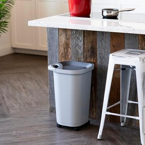 IRIS USA Dog Food Storage Container, Up to 25 lbs, Gray/Dark Gray - Image 3