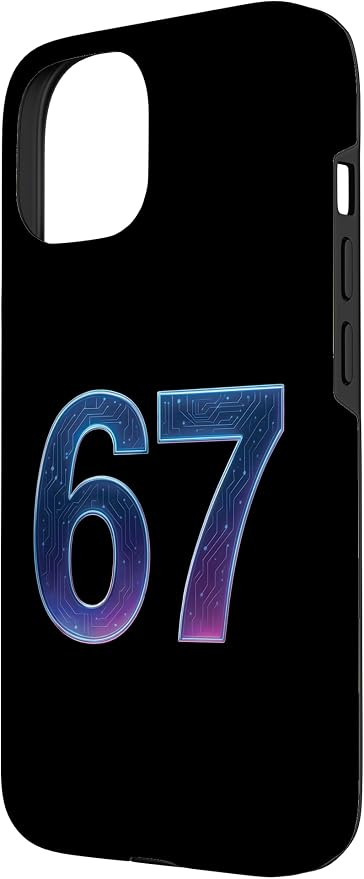 67 Meme Ai Quantum Number 67th Six Seven Tech Digital Future Case for iPhone 15 - Image 2