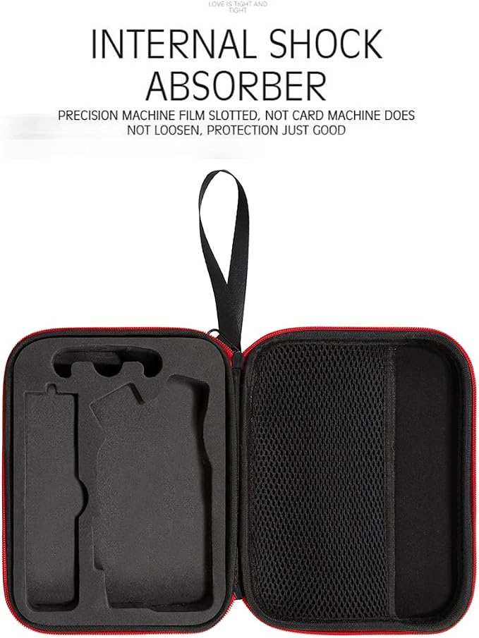 Carrying Case for Insta360 Flow,Compatible with Insta 360 Flow AI-Powered Smartphone Stabilizer (black&red zipper) - Image 5