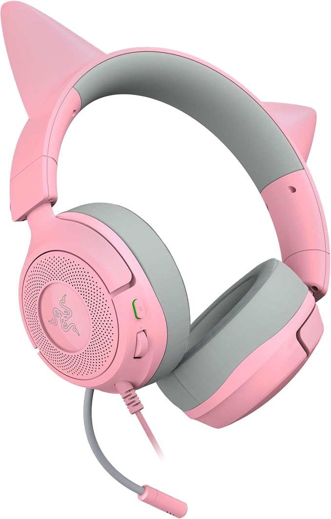 Razer Kraken Kitty V3 X Wired Gaming Headset, Kitty Ears, Pink | HyperClear Cardioid Mic, 40 mm Drivers, 7.1 Surround Sound, Comfy Ear Cushions, Cross-Platform via 3.5mm PC, PS5, Xbox - Image 8