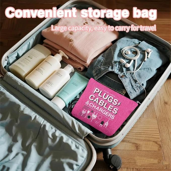 Charging Cable Organizer Bag Pouch Travel Elastic Silicone Cable Strap Cord Organizer Anti Loss Portable Earphone Plug Charger Storage Bags Data Cables Protector Cover Charge Cord Tie Wrap Protection - Image 3