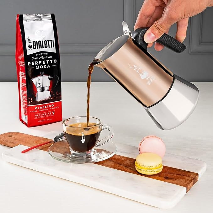 Bialetti - New Venus Induction, Stainless Steel Stovetop Espresso Coffee Maker, Suitable for all Types of Hobs, 6 Cups (7.9 Oz), Copper,Silver - Image 2