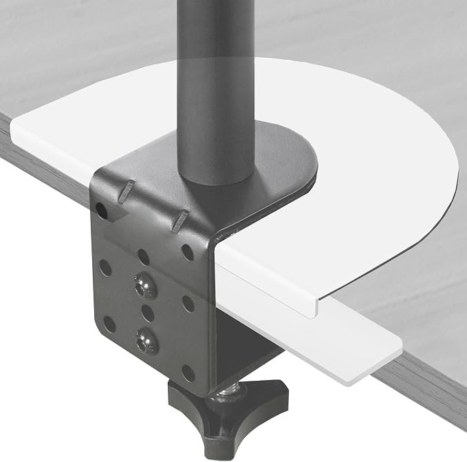 VIVO Steel Reinforcement Bracket Mount Plate for Thin, Glass, and Other Fragile Table Top Surfaces, Compatible with Most Monitor Stand C-Clamp Installations, Anti-Slip No Scratch, White, STAND-AC01RW by Unknown