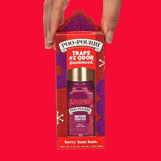 Poo-Pourri Berry Bum Bum Before-You-Go Toilet Spray To Trap Odors and Leave Bathrooms Smelling Great, with a Blend of Cranberry, Clove and Honey Essential Oils for a Holiday Scent Poo Spray, 2 oz - Image 2