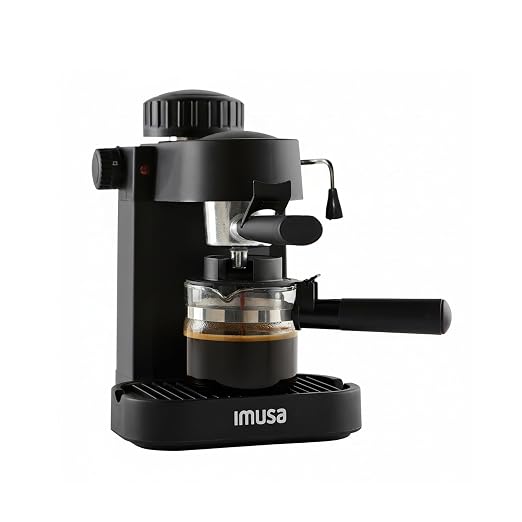 IMUSA USA GAU-18202 4 Cup Espresso/Cappuccino Maker,120 volts, Black by VisitIMUSA