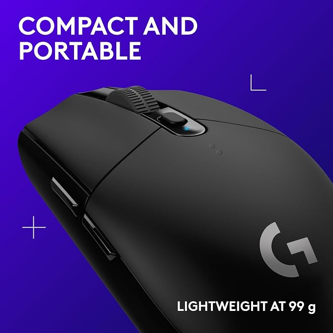 Logitech G305 Lightspeed Wireless Gaming Mouse - Black | Hero Sensor 12, Lightspeed 1ms Wireless, Up to 250h on 1xaa, 6 Programmable Buttons, 99g with Battery - Image 7