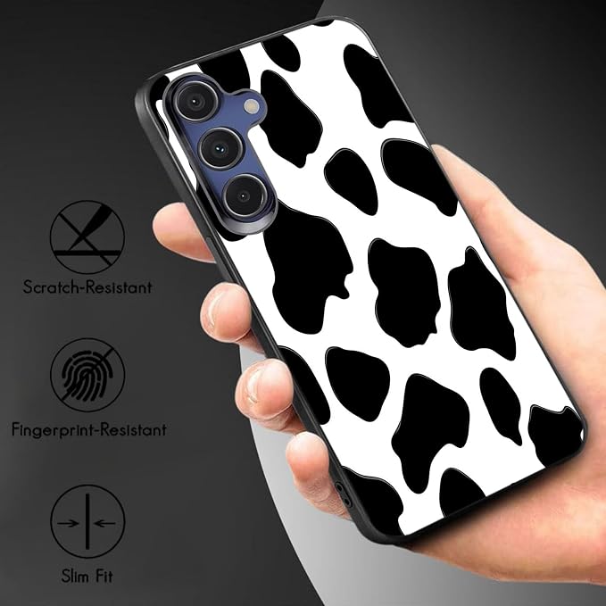 Designed for Galaxy S25 Plus Phone Case,Slim Silicone Shockproof Protective Case for Galaxy S25 Plus 6.7 inch,Cow Print - Image 3