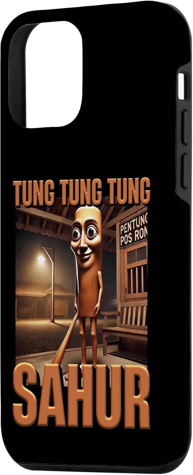 Internet Hilarious Meme AI Character Tung Tung Tung Sahur Case for iPhone 12 mini - Image 2
