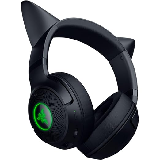 Razer Kraken Kitty V2 BT Wireless RGB Headset, Black | Chroma RGB Kitty Ears & Earcups, Bluetooth 5.2, 40 mm Drivers, Noise-cancelling Mics, Lightweight, USB-C, 40 Hr Battery - Image 9