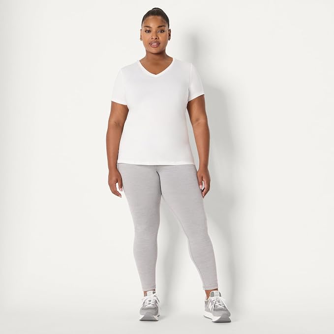 Amazon Essentials Women's Active Quick Dry Tech Stretch Short-Sleeve V-Neck T-Shirt (Available in Plus Size), Pack of 2 - Image 7