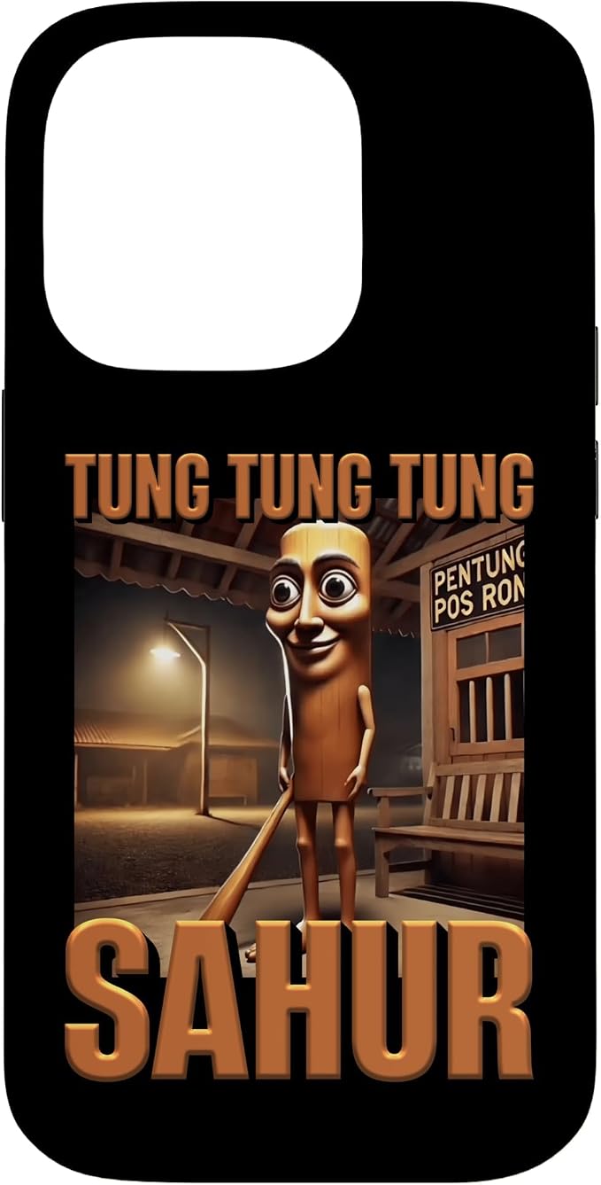 Internet Hilarious Meme AI Character Tung Tung Tung Sahur Case for iPhone 14 Pro by Unknown