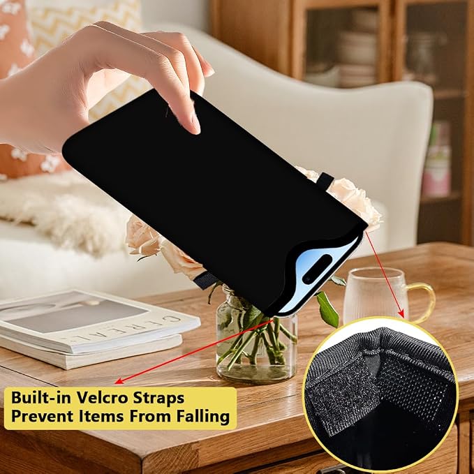 Neoprene Cell Phone Sleeve Pouch with Adjustable Strap Neck Lanyard Fits Most Smartphones 7.1 x 3.9 Inch Black Phone Sleeve Waterproof Carrying Cellphone Crossbody Case Bag for Women Men - Image 3
