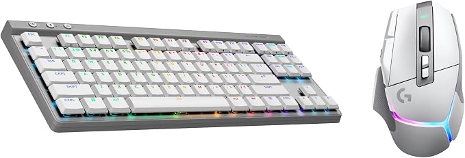Logitech G502 X Plus Lightspeed Wireless Gaming Mouse + G515 TKL Wireless Gaming Keyboard (Tactile) Bundle: White by Unknown