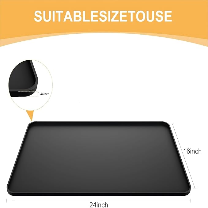 Coffee Mat, Bar Mat for Kitchen Counter, 16"x24" Kitchen Coffee Bar Pad, Anti-Slip, Heat Resistant Pad for Espresso Machines, Dinner Plates, Ice Cream Machines, Espresso Accessory - Image 2