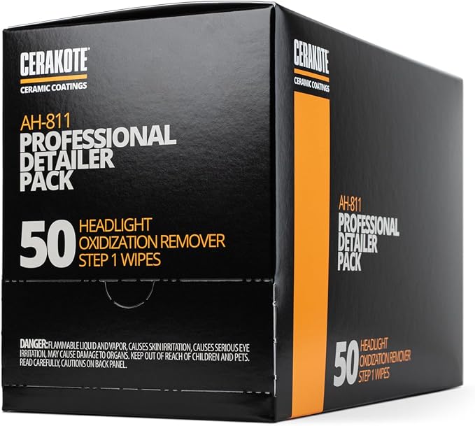 CERAKOTE® Ceramic Headlight Restoration Professional Detailer Pack (50 Step 1 Oxidation Removing Wipes) - Easily Remove Oxidation from Old and Faded Headlights - Image 2