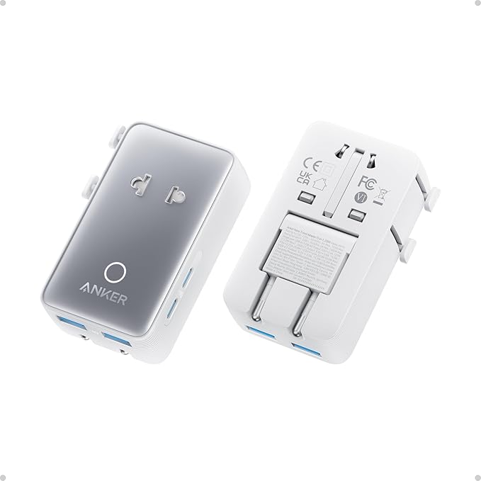 Anker Nano Travel Adapter, 2 USB C Universal Charger, 20W, 1× 2-Pin AC | European Power Plug, Smart Temperature Control, Works in 200+ Countries, Not a Voltage Converter, Travel Essentials(1-Pack) by Unknown