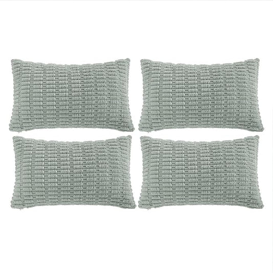 Fancy Homi 4 Packs Decorative Throw Pillow Covers for Living Room Couch Bed, Modern Farmhouse Boho Home Décor Accent Cushion Case, 20" x 12", Grey Blue by Fancy+Homi