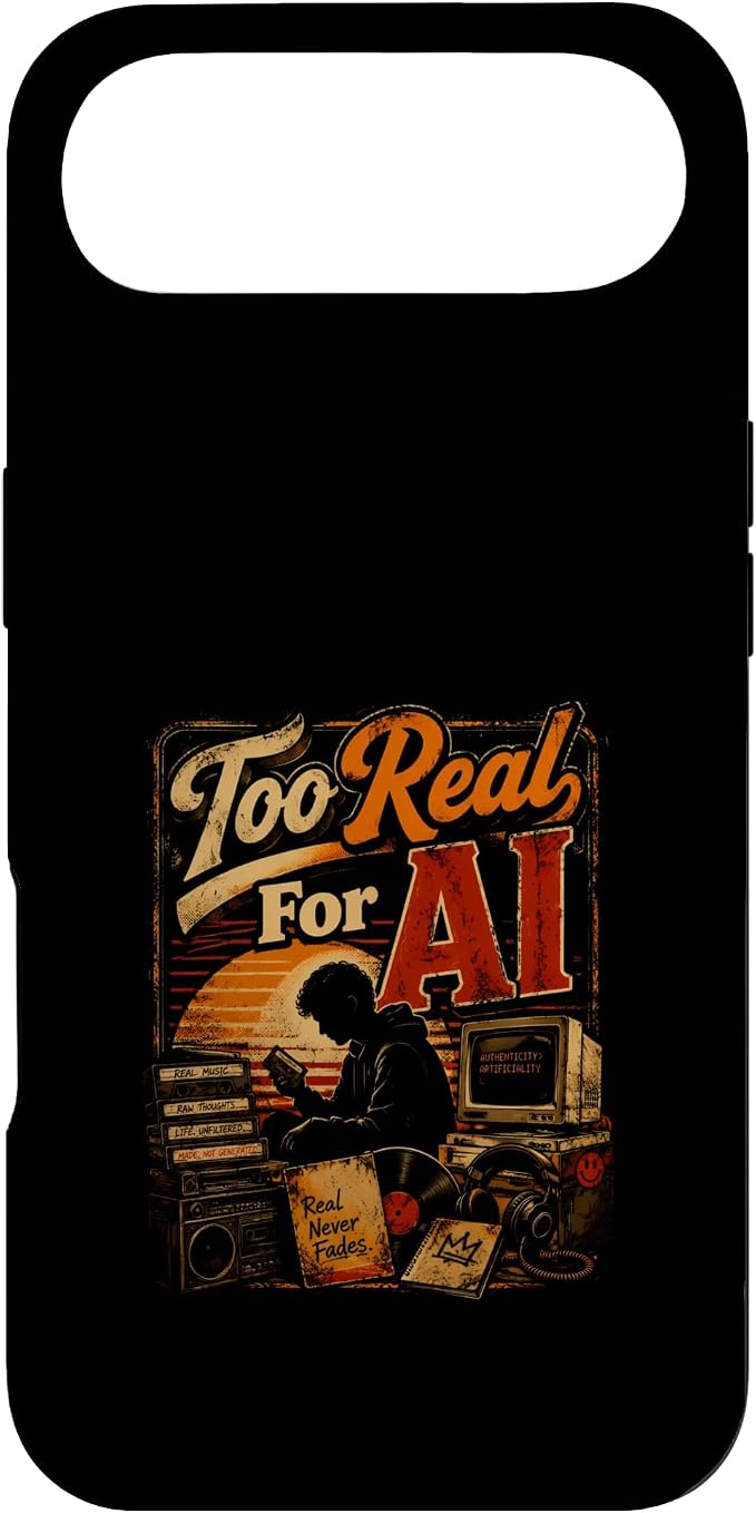 Too Real for AI - Authentic Music Lovers Case for iPhone Air by Unknown