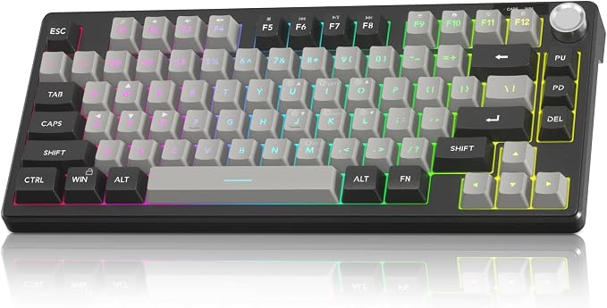 MageGee Mini 60% Gaming Keyboard, RGB Backlit 75 Key Ultra-Compact Keyboard, TS75 Ergonomic Waterproof Mechanical Feeling Office Computer Keyboards for PC, MAC, PS4, Xbox ONE Gamer by MageGee