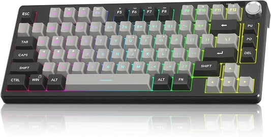 MageGee Mini 60% Gaming Keyboard, RGB Backlit 75 Key Ultra-Compact Keyboard, TS75 Ergonomic Waterproof Mechanical Feeling Office Computer Keyboards for PC, MAC, PS4, Xbox ONE Gamer by MageGee