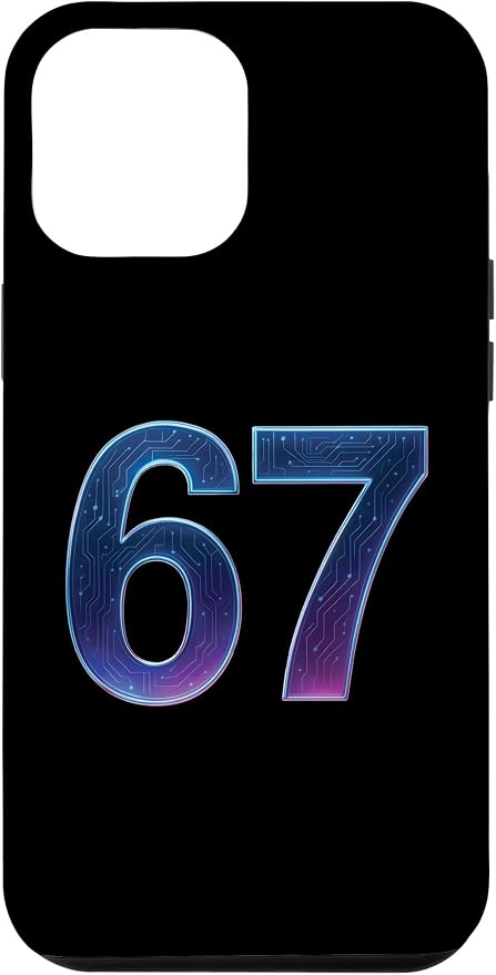 67 Meme Ai Quantum Number 67th Six Seven Tech Digital Future Case for iPhone 12 Pro Max by Unknown