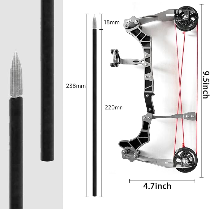 Archery Bow Set Left and Right Hand Compound Bow Hunting Bow Metal Material Catapult RH/LH for Practice Archery - Image 3