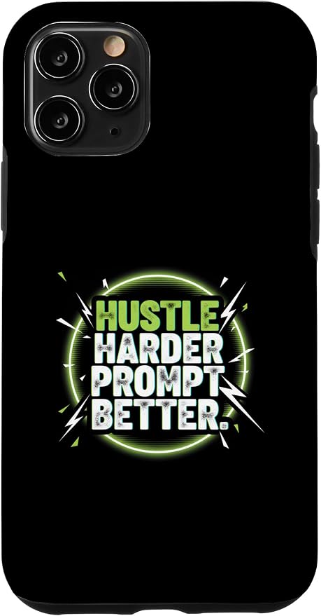 Hustle Harder Prompt Better AI Artificial Intelligence Case for iPhone 11 Pro by Unknown