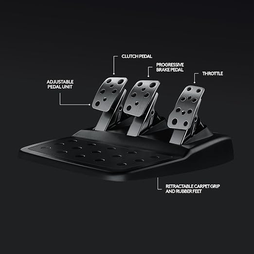Logitech G920 Racing Wheel and Pedals for Xbox X|S/Xbox One/PC | Real force feedback, stainless steel paddle shifters, leather steering wheel cover, for Xbox Series X|S, PC, Mac - Image 7
