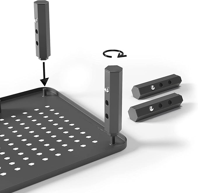 EVOOMI Monitor Stand Riser - Upgraded for Faster Productivity - Anti-Skid, HD Hexagonal Steel - Free Cable Ties - Computer Stand - Laptop, Desktop, Printer, iMac (Simple) - Image 4