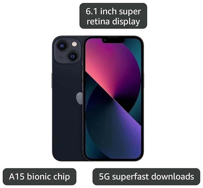 Apple iPhone 13, 256GB, Midnight - T-Mobile (Renewed) - Image 3