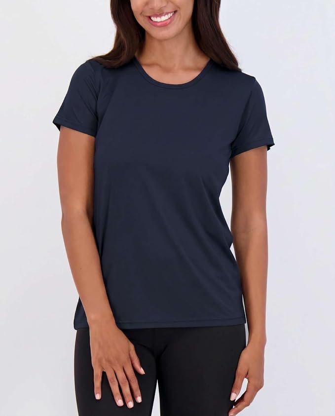 5 Pack Women's Dry Fit Short Sleeve Athletic Gym Workout Running Tops | Available in Plus Size, Exercise, Sports, Fitness, Quick Dry, Cooling, Moisture Wicking, Loose Basic Tees, Yoga, Pilates - Image 4