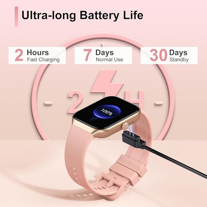 Jugeman Smart Watch for Women, 1.96" HD Smartwatch (Answer/Make Call) with Heart Rate/Sleep Monitor/Pedometer Fitness Watch 113+ Sport Modes, IP68 Waterproof Activity Tracker for Android iOS - Image 8