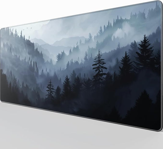 KTRIO Large Gaming Mouse Pad, Desk Mat, 31.5 x 15.7 in, Cloud Forest, XXL | Smooth Micro-Weave Surface, Artistic Pattern Design, Non-Slip Rubber Base, Durable Stitched Edges, Office & Home Use by KTRIO