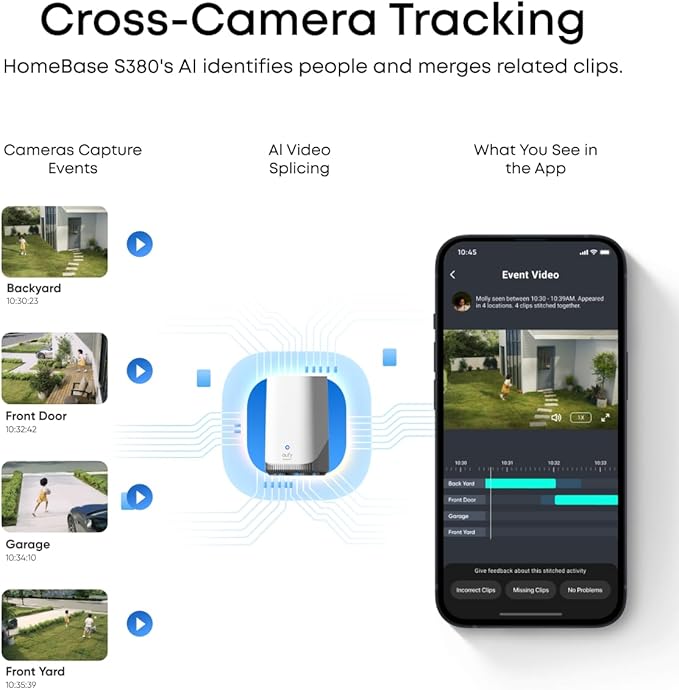 eufy Security SoloCam E42 4-Cam Kit, 4K Security Camera Wireless Outdoor, Solar Powered, AI Motion Tracking, Strobe Light, Pan & Tilt, Facial Recognition, Built-in Local Storage (Up to 16TB) - Image 5