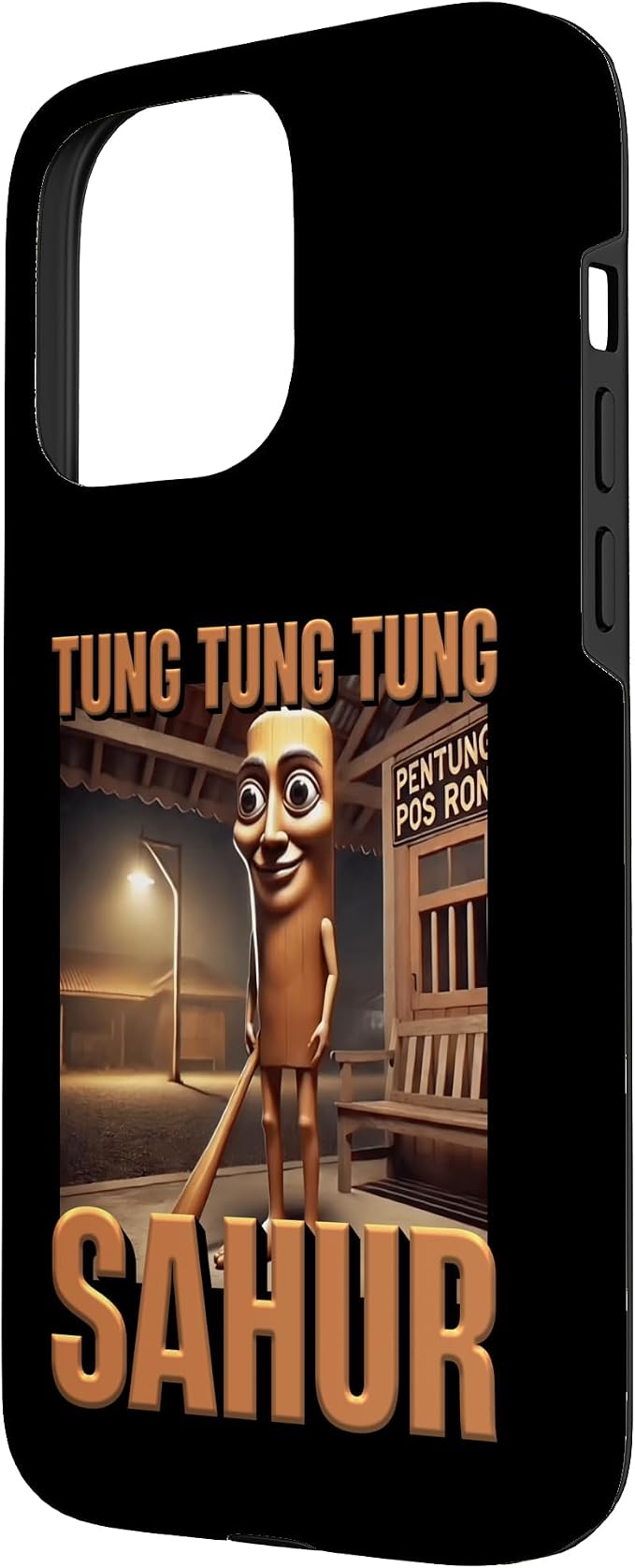 Internet Hilarious Meme AI Character Tung Tung Tung Sahur Case for iPhone 15 Pro Max - Image 2