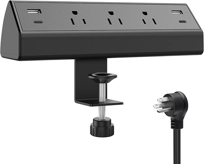 Jgstkcity Desk Clamp Power Strip,40W Total Fast Charging Station,2 PD 20W USB C Ports,Desk Edge Mount Surge Protector for Home, Office,3 Outlets,Fit 1.96" Tabletop Edge,ETL Listed | 2 PD 20W USB C Ports, 3 Outlets, Desk Edge Mount, Fit 1.96" Tabletop E... by Jgstkcity