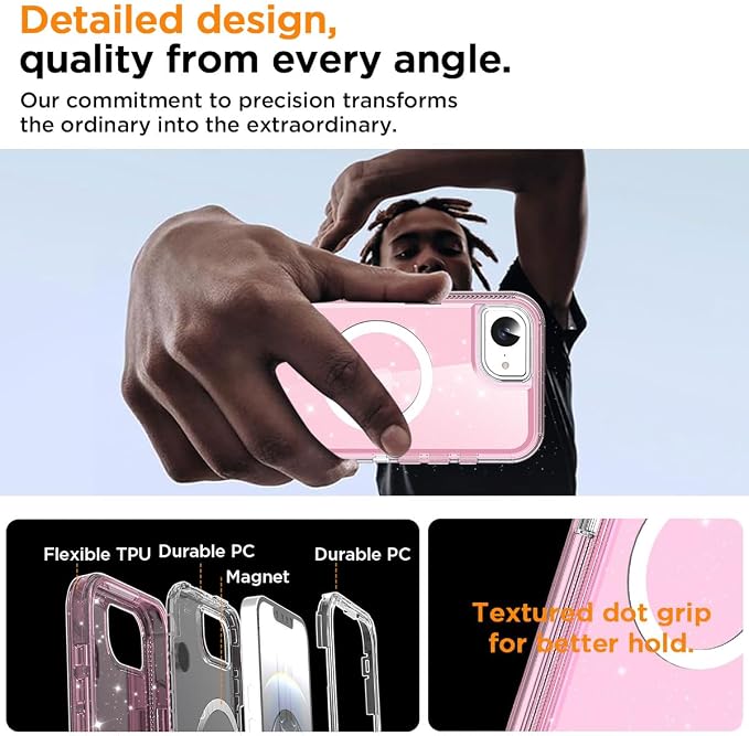 AICase for iphone 17e Case/iphone 16e Case Clear with Magsafe Heavy Duty Drop Protection Full Body Rugged Shockproof/Dust Proof Triple Layer Transparent Military Protective Tough Durable for 17e/16e_9 - Image 5