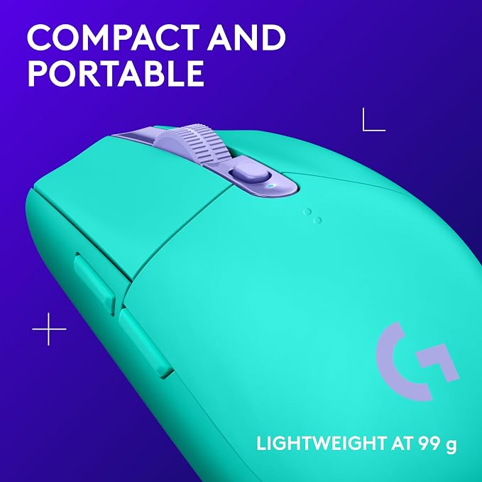 Logitech G305 Lightspeed Wireless Gaming Mouse - Mint | 12,000 DPI, Lightweight, 6 Programmable Buttons, 250h Battery, On-Board Memory, Compatible with PC and Mac - Image 7