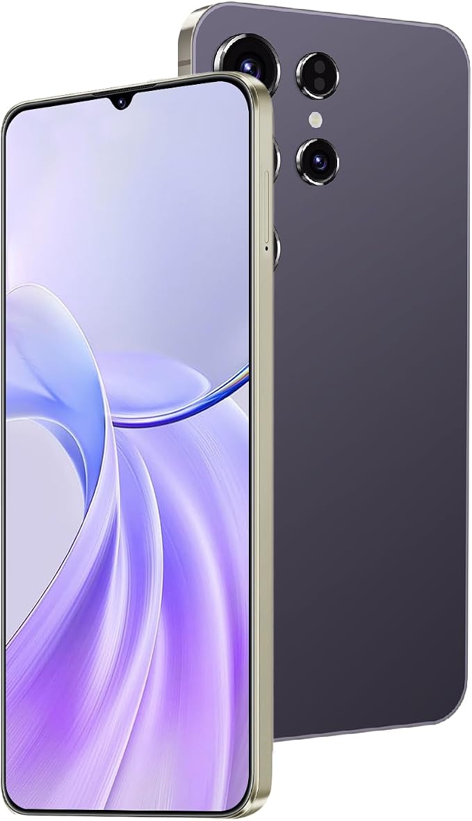 Unlock Phone, 4G Network Android Phone, 6.3-inch Screen, 2GB RAM+16GB ROM/TF 128GB, Dual SIM Cards, Dual Cameras, Suitable for Novice Users (Purple) by Unknown