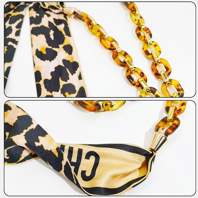 Phone Crossbody Chain Cell Phone Lanyard,Universal Leather+Metal Shouder Strap with Phone Tether Patches (S) - Image 4