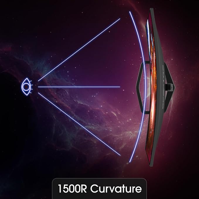 Sceptre New 27-inch Curved Gaming Monitor FreeSync 240Hz Plus DisplayPort HDMI 1ms 99% sRGB Build-in Speakers, R1500 Machine Black 2025 (C275B-FWT240 Series) | 27 Va Curved FHD 1080p, 1ms Mprt, Amd Freesync Premium, Built-in Speakers - Image 7
