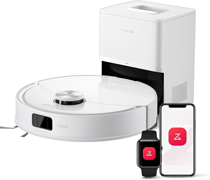 roborock Q10 S5+ Robot Vacuum and Mop, 10,000Pa Suction | Upgraded from Q8 max+, 70-Day Self-Emptying, Obstacle Avoidance, Sonic Mopping, Dual Anti-Tangle Design, Auto Mop Lift, White by Unknown