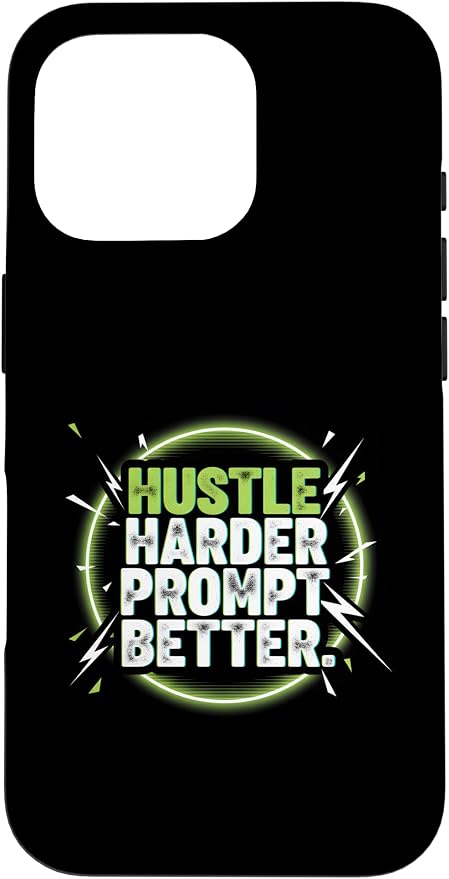 Hustle Harder Prompt Better AI Artificial Intelligence Case for iPhone 16 Pro by Unknown
