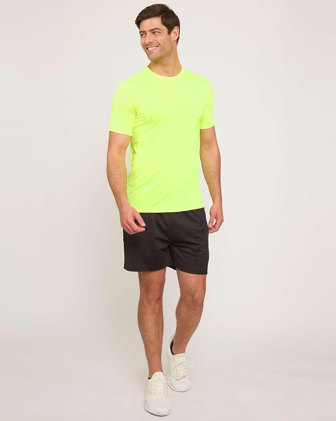 5 Pack Men's Dry Fit Short Sleeve T-Shirt Gym Workout Athletic Running Tee | Cooling, Moisture-Wicking, Crew Neck, Quick-Dry, Breathable, Active, Exercise, Fitness, Basketball, Cycling, Hiking, Tennis - Image 8